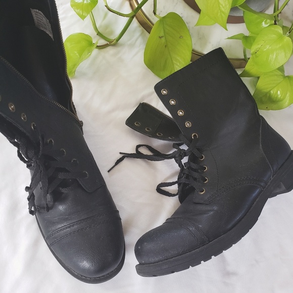 Brash Shoes - Black Lace Up Boots